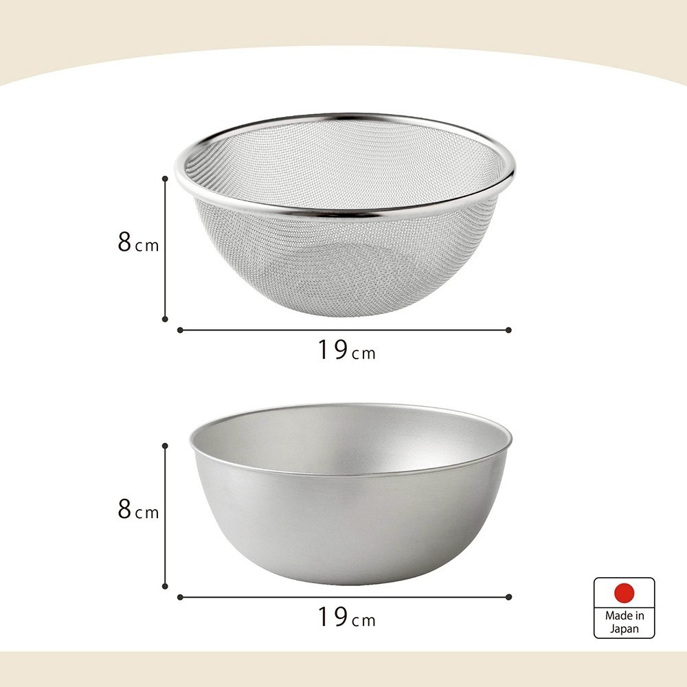 日本Arnest 逸品物創 不鏽鋼瀝水濾網+不鏽鋼調理碗-18cm-細節圖9