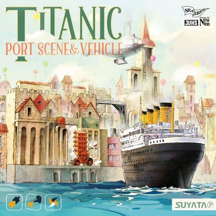 SUYATA 鐵達尼號 Q版 Titanic 冰山 海豹 港口 飛船 啟航 場景 開埠迎泰 塑雅塔 塑膠組裝模型-規格圖11