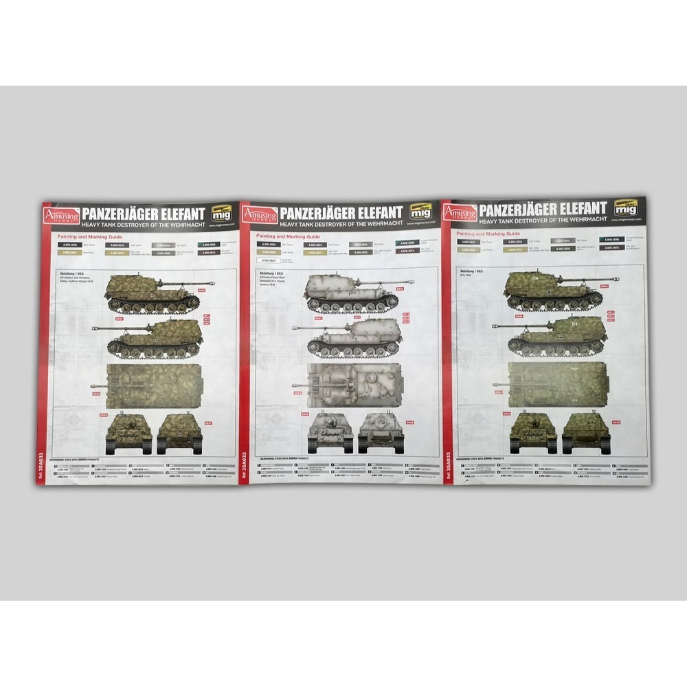 Amusing 1/35 Elefant 德軍象式驅逐戰車 全內構 防磁紋 鏈接履帶 組裝模型 35A033-細節圖4