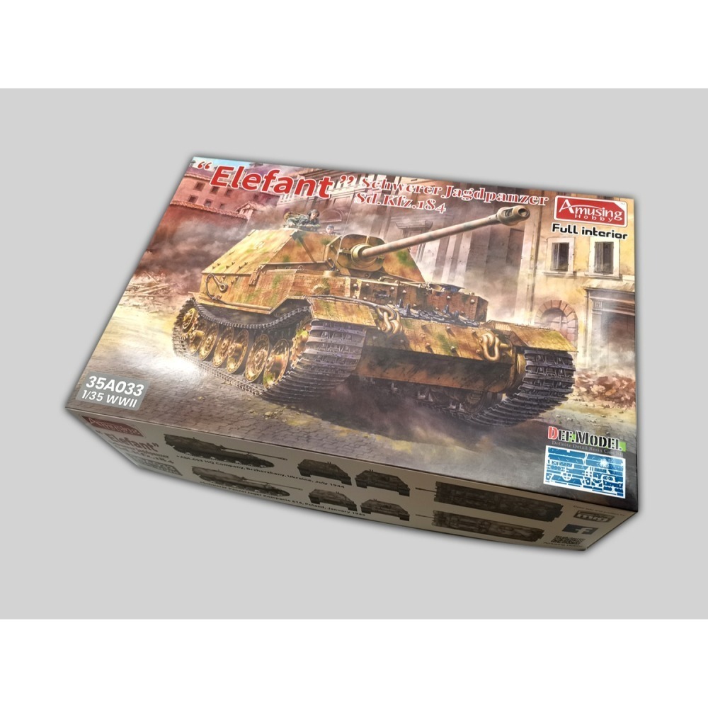 Amusing 1/35 Elefant 德軍象式驅逐戰車 全內構 防磁紋 鏈接履帶 組裝模型 35A033-細節圖9