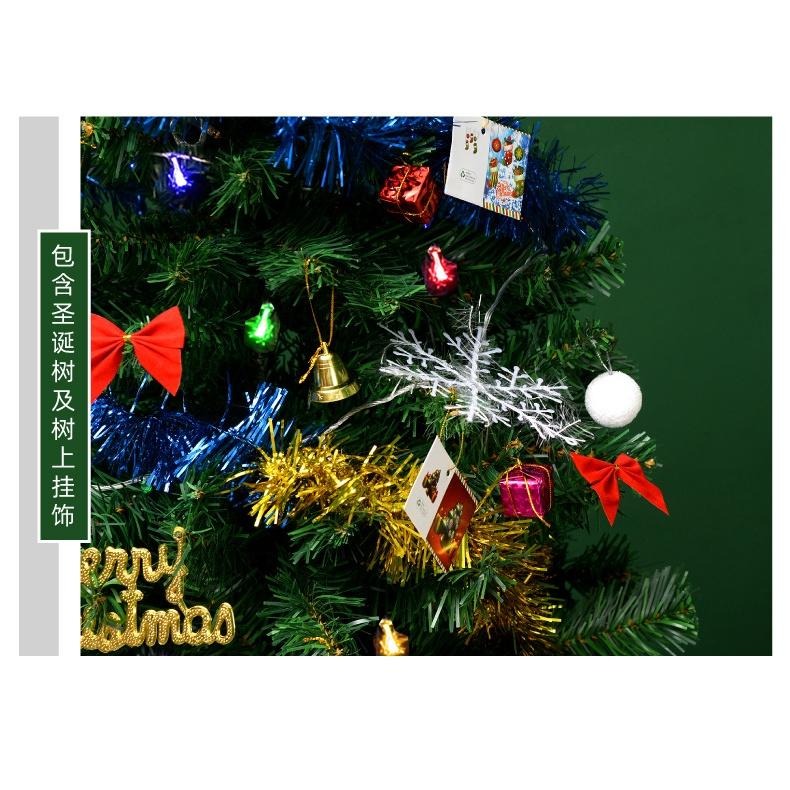 聖誕樹套餐 普通綠樹 聖誕樹 DIY 耶誕節 聖誕佈置 聖誕節 0.6米/1.2米/1.5米/1.8米/2.1米-細節圖3
