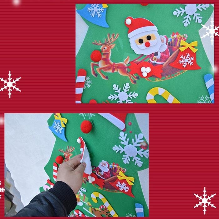 現貨 毛氈布 聖誕樹 DIY 裝飾 彩印版-細節圖3