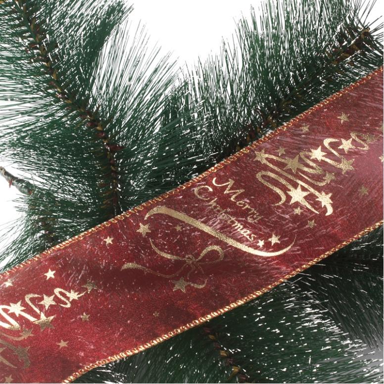 聖誕樹裝飾品 6.3*200cm 紅色絲帶 韓版印花 聖誕樹 裝飾禮物 包裝織帶-細節圖4