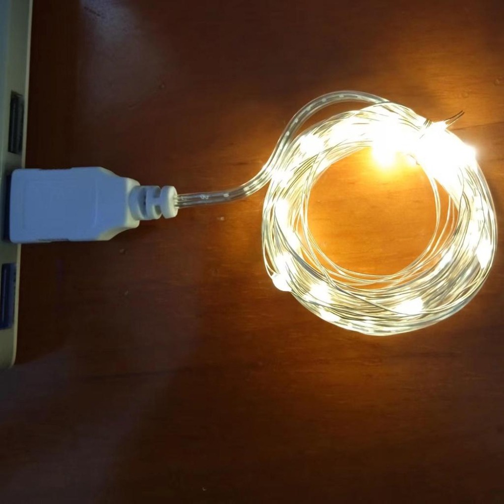 USB燈串 LED 房間裝飾燈 螢火蟲燈 防水燈串 銅線燈 裝飾燈聖誕節 串燈 裝飾 佈置-細節圖2