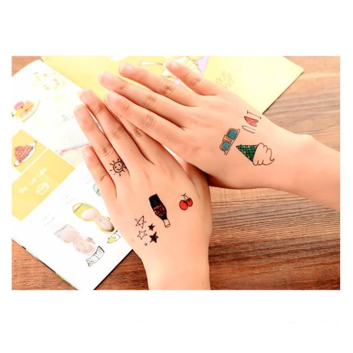 韓國時尚 可愛紋身貼 小清新彩色個性紋身貼 紋身貼 刺青貼紙 卡通-細節圖6