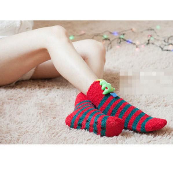 聖誕襪 聖誕禮物 毛襪 卡通 防滑 保暖襪 毛巾襪 聖誕節 嚴選熱銷 厚襪子 珊瑚絨 加厚 大人 聖誕樹-細節圖6