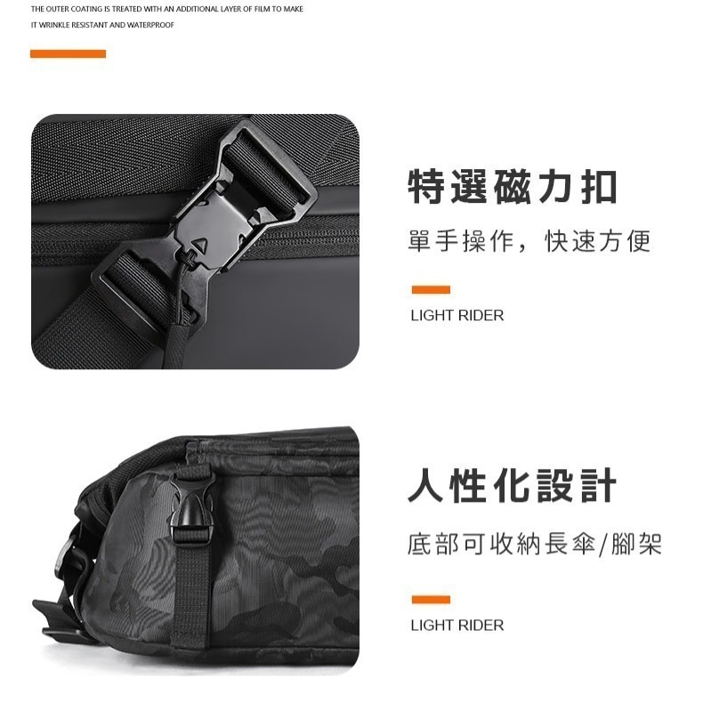 快取斜背包 機能側背包 磁扣快拆卸胸包 男生側背包 郵差包 肩背包 單肩包-細節圖5