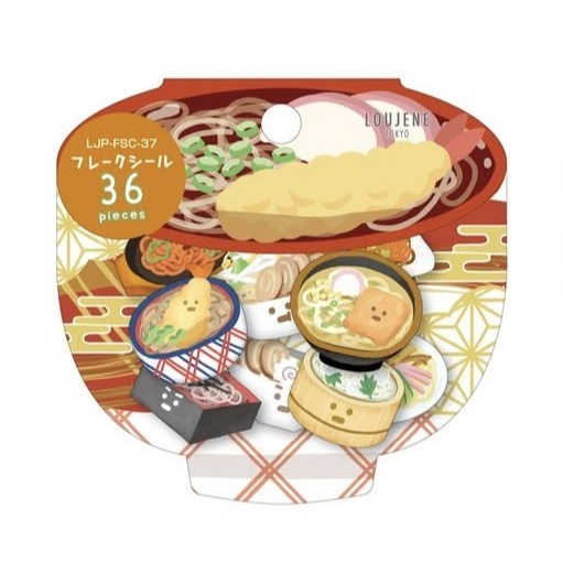 🐰兔子心 日本 LOUJENE 貼紙包 小表情 拉麵 丼飯 水果 超市 復古 麵包 和菓子 校園 文具 拼貼 手帳-規格圖8