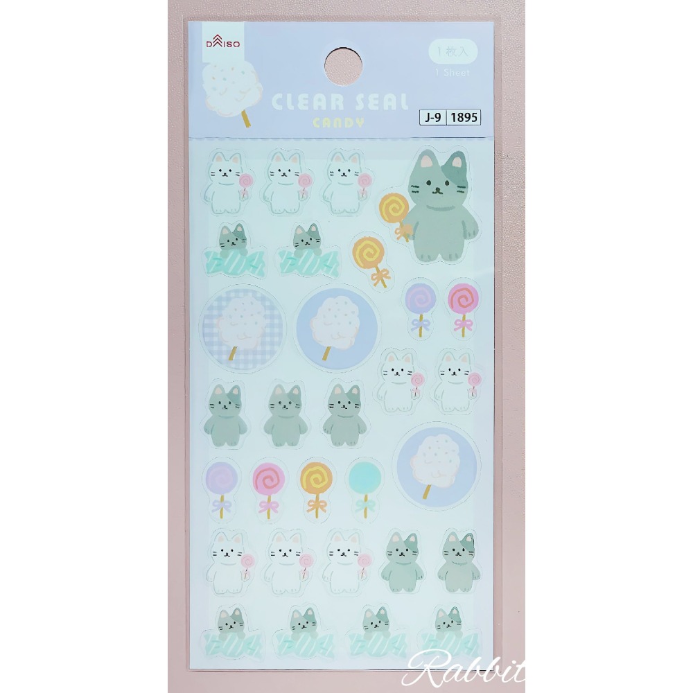 超可愛🐰兔子心 日本 大創 DAISO Sweet animal 動物 甜點 食物 冰淇淋蘇打 蛋糕 鬆餅 貼紙 PET-規格圖9
