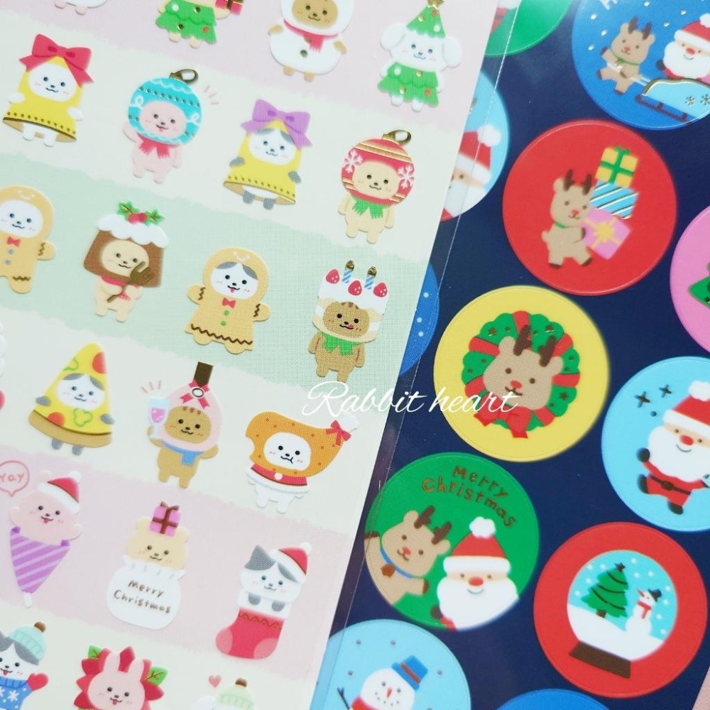 多款🐰兔子心 日本 DAISO 大創 聖誕節 XMAS 邊框 燙金 雪花 蛋糕 泰迪熊 禮物 麋鹿 小熊 icon 貼紙-細節圖9