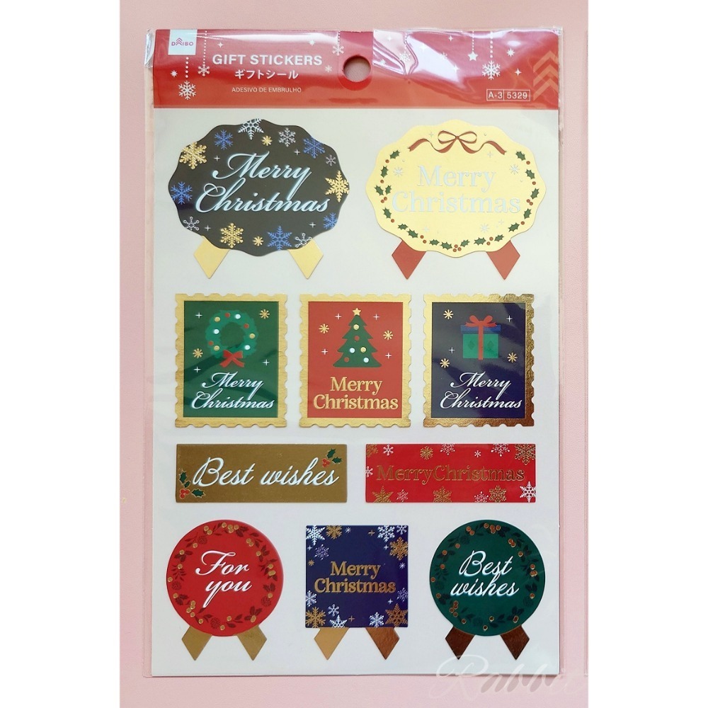 多款🐰兔子心 日本 DAISO 大創 聖誕節 XMAS 邊框 燙金 雪花 蛋糕 泰迪熊 禮物 麋鹿 小熊 icon 貼紙-規格圖9