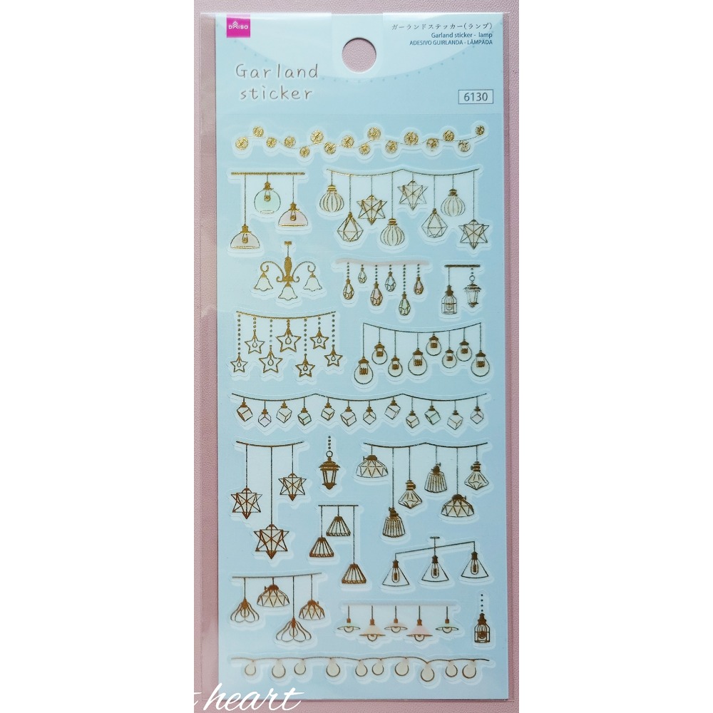 🐰兔子心 日本大創 DAISO 星星 星座 花束 乾燥花 英文 熱氣球 信封 燈飾 線條 燙金 手帳貼紙 迷你貼紙-規格圖7