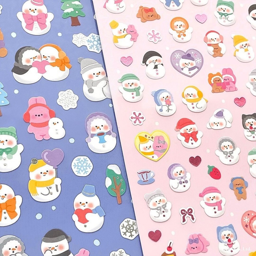 🐰兔子心 日本 GAIA 貼紙包 聖誕 甜點 朋友 雪人 麻吉 小熊 企鵝 愛心 打雪仗 生活 手機貼紙 手帳 拼貼-細節圖3