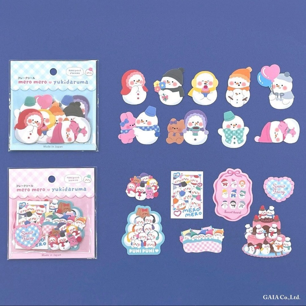 🐰兔子心 日本 GAIA 貼紙包 聖誕 甜點 朋友 雪人 麻吉 小熊 企鵝 愛心 打雪仗 生活 手機貼紙 手帳 拼貼-細節圖4