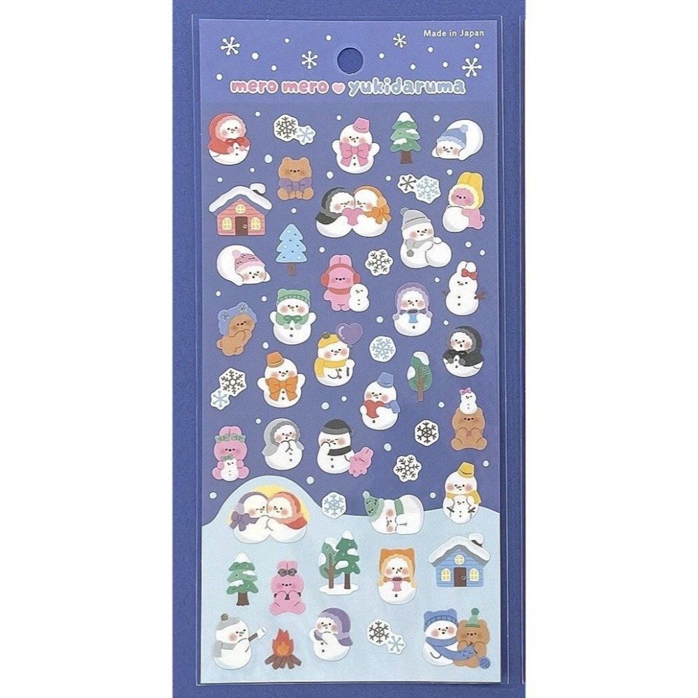 雪人貼紙 - 藍 8134