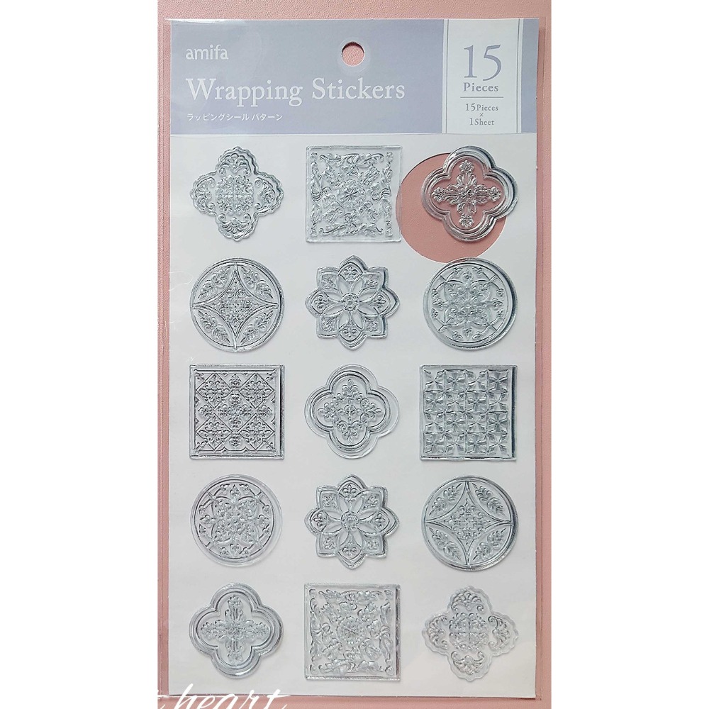 透明感花磚 - 銀