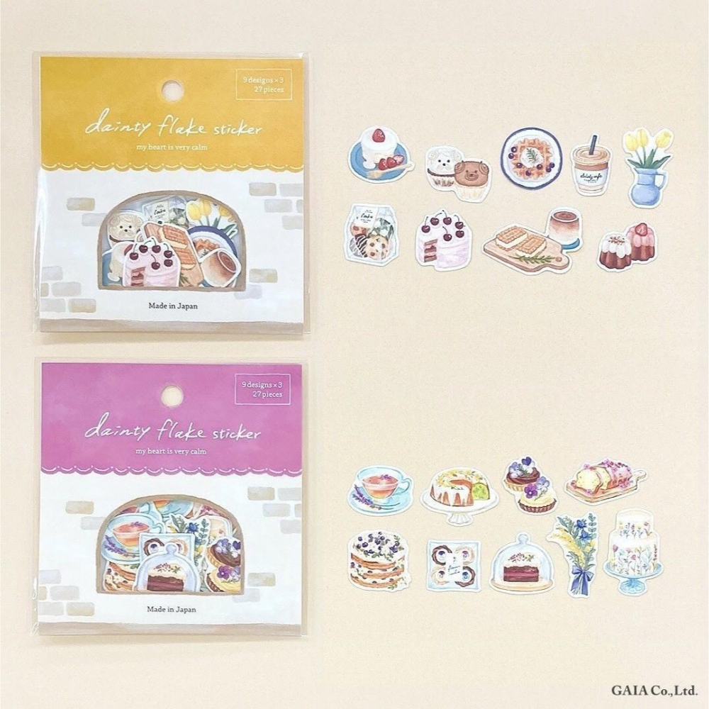 🐰兔子心 日本 GAIA 貼紙包 甜點 喫茶 咖啡廳 咖啡 室內設計 蛋糕 西點 鬆餅 下午茶 手帳 貼紙-細節圖2