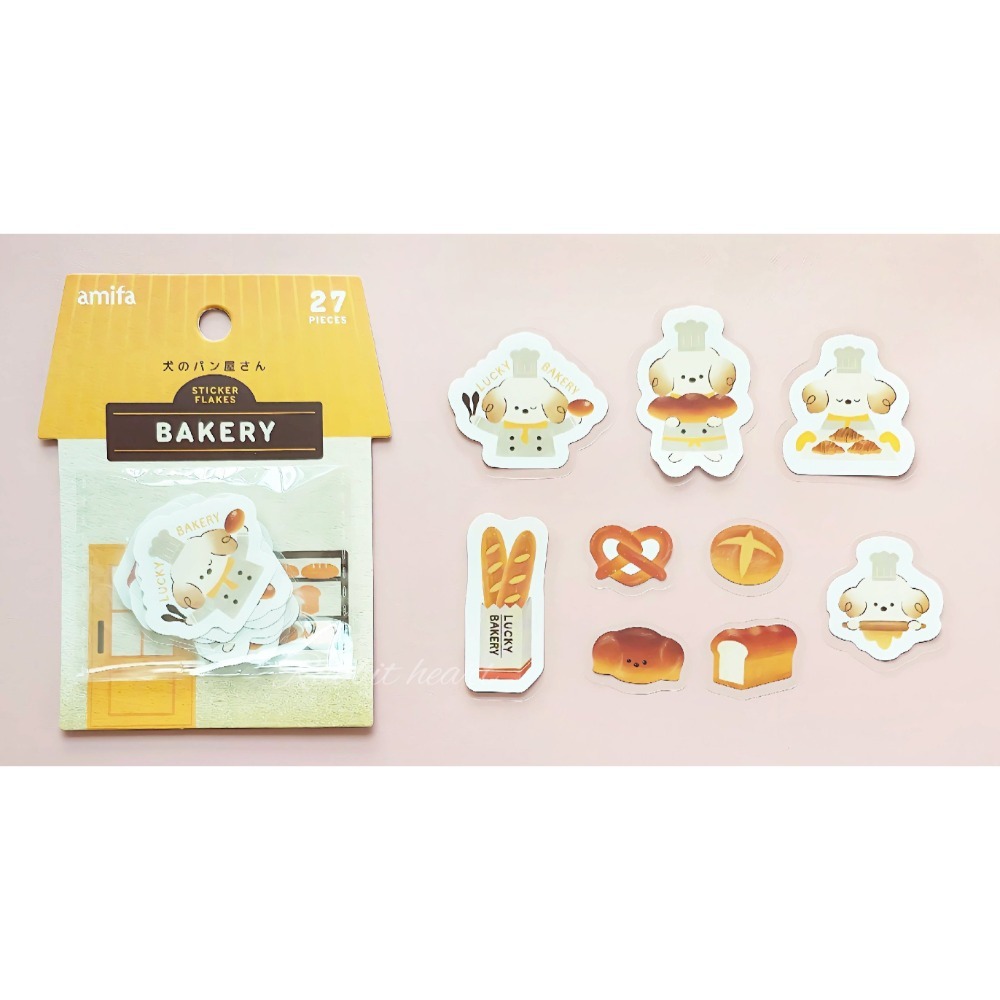 🐰兔子心 日本 amifa 貼紙包 動物 商店 麵包 中華料理 食物 郵局 花店 手帳 拼貼-規格圖4