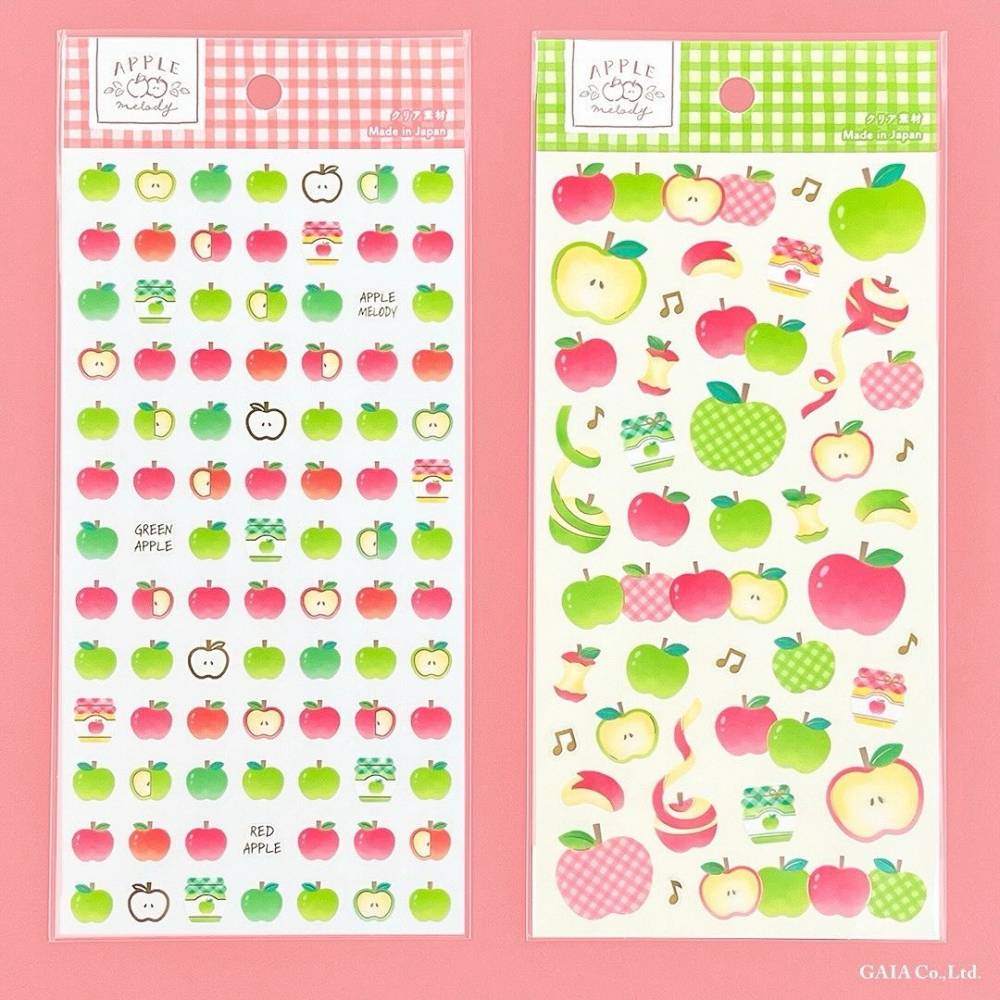 🐰兔子心 日本 GAIA 貼紙 蘋果 旋律 果醬 蘋果派 蛋糕 下午茶 甜點 拼貼-細節圖2