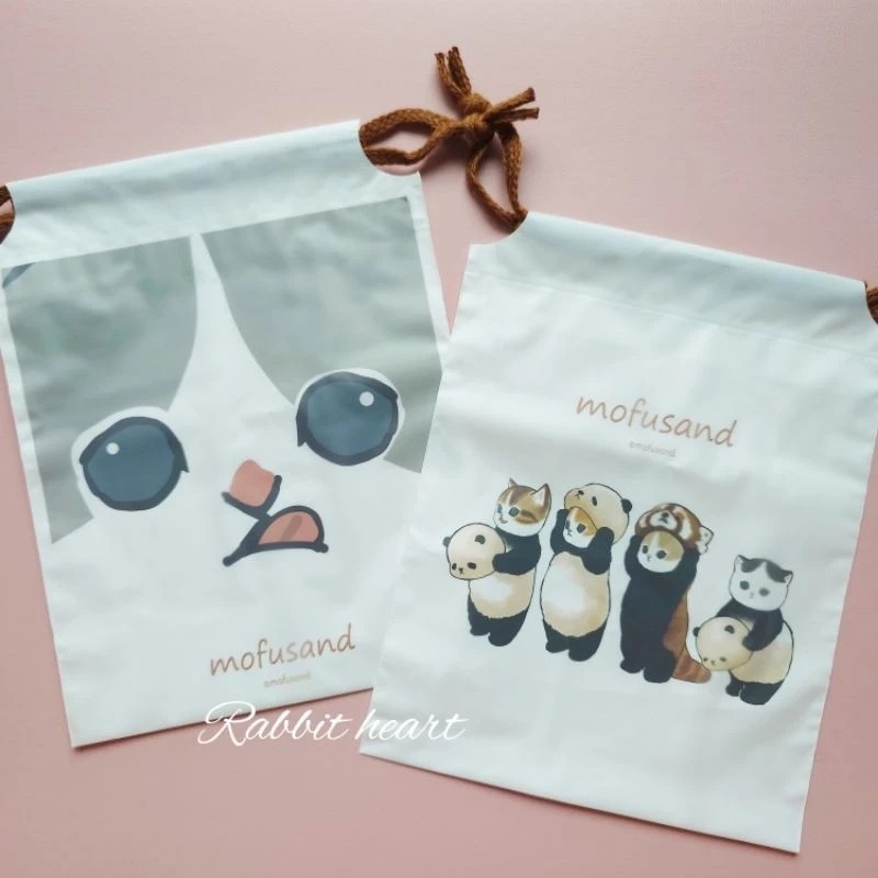 收納🐰兔子心 日本 貓福珊迪 mofusand 小浣熊 甜點 餅乾 草莓 星座 熊貓 裝扮 夾鏈袋 束口袋 文件袋-規格圖5
