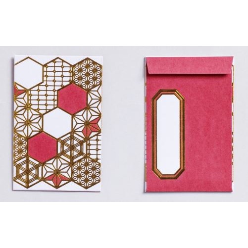 燙金格紋 - 紅 (5入)