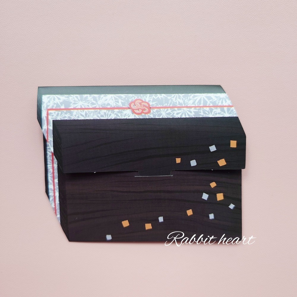 🐰兔子心 日本 amifa kyowa 紅包袋 小物袋 燙金 小信封 達摩 小豬撲滿 和菓子 鯛魚 新年 富士山-規格圖6