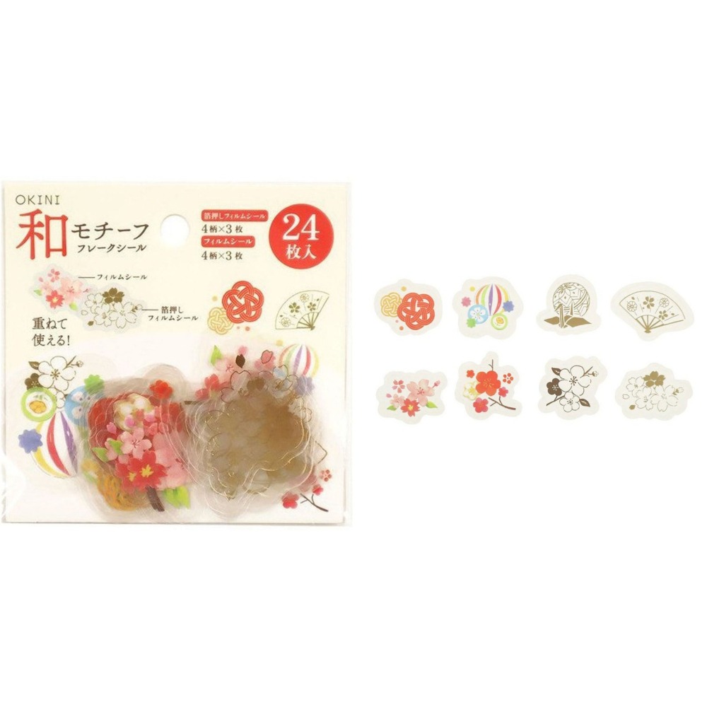 超可愛🐰兔子心 日本 OKINI 貼紙包 和風 索引 標籤貼 柴犬 貓咪 達摩 櫻花 梅花 放鬆 休憩 手帳-細節圖4