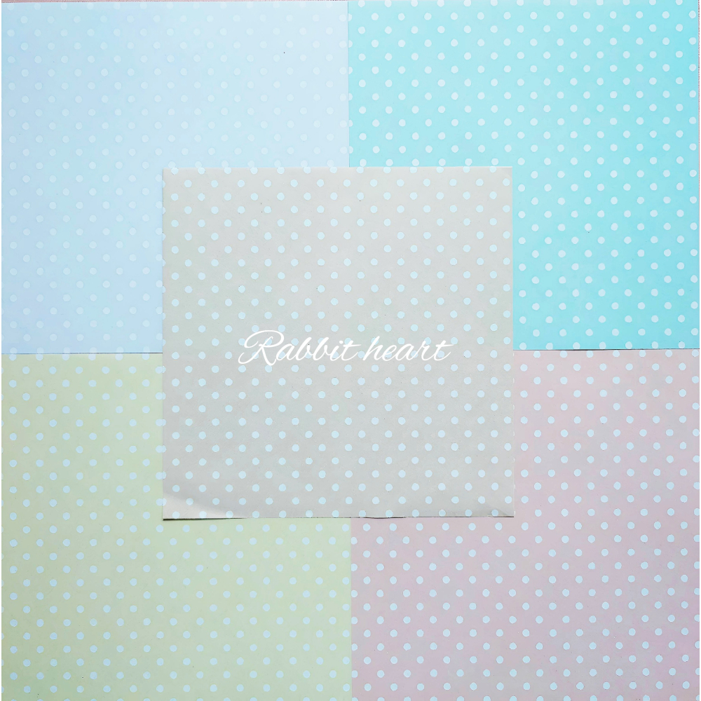 🐰兔子心 日本大創 色紙 DAISO 圓點 點點 水玉 粉彩 柔和 基本款 彩色 素材紙 打底 手作-細節圖2