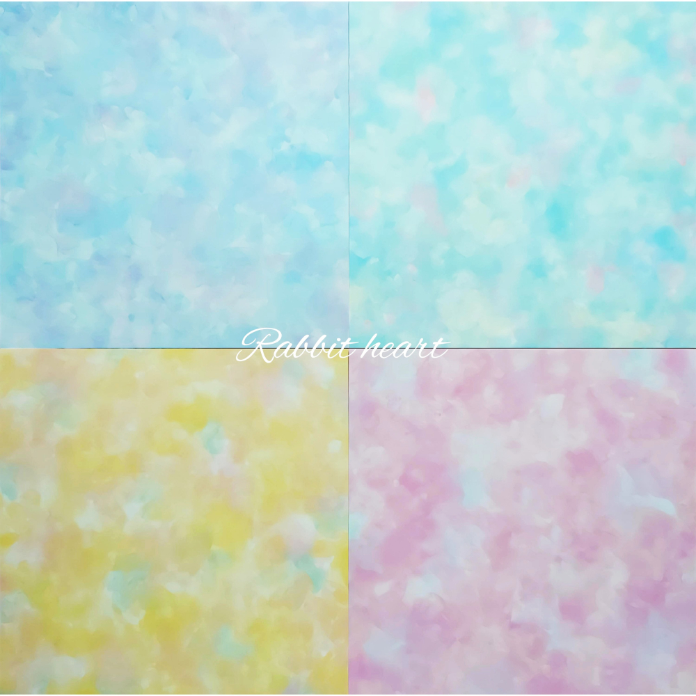 超美🐰兔子心 日本大創 色紙 DAISO 水彩 漸層 暈染 柔和 朦朧 素材紙 打底 手作-細節圖2