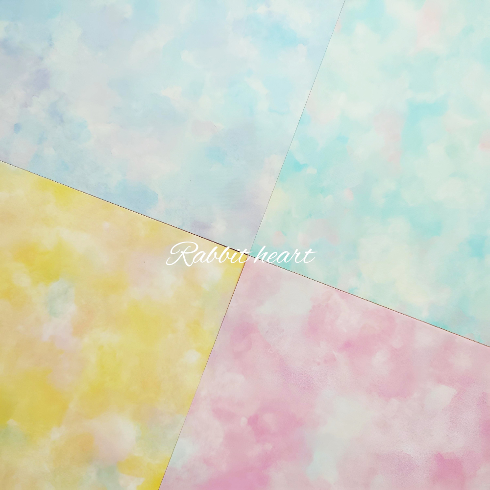 超美🐰兔子心 日本大創 色紙 DAISO 水彩 漸層 暈染 柔和 朦朧 素材紙 打底 手作-細節圖3