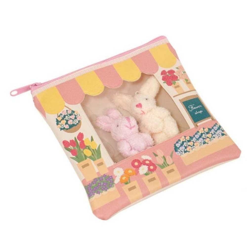 🐰兔子心 日本進口 超可愛 窗戶 娃娃 甜點 冰淇淋 書店 花店 收納包 痛包 娃包 推し活 偶像 小卡-細節圖2