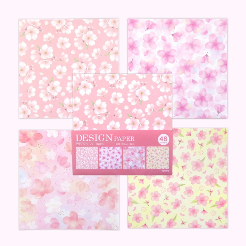 🐰兔子心 日本色紙 kyowa 協和紙工 櫻花季 櫻花 sakura 花瓣 櫻吹雪 春天 櫻巡 拼貼 素材紙-細節圖4