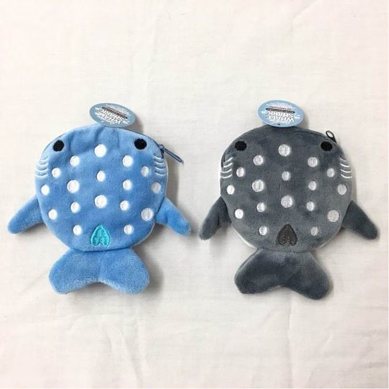 🐰兔子心 日本進口 鯨鯊 海洋生物 動物 愛心 小包包 收納 拉鍊包 零錢包-細節圖2