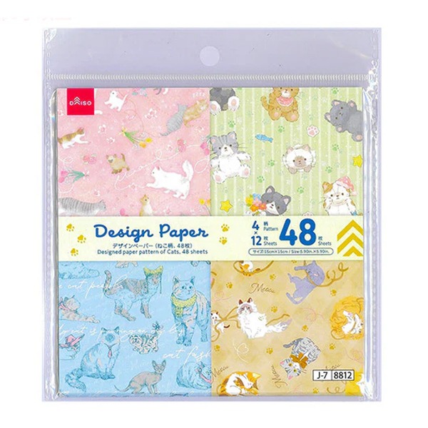 🐰兔子心 日本大創 色紙 DAISO 貓咪 手繪 三花 暹羅 波斯 緬因 布偶貓 橘貓 素描 素材紙 拼貼 手作-細節圖4