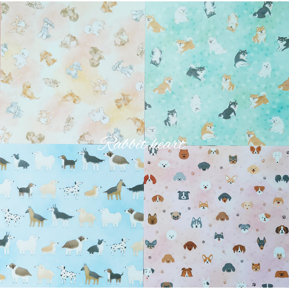 🐰兔子心 日本大創 色紙 DAISO 犬 狗狗 西施 邊牧 柴犬 雪納瑞 黃金獵犬 大麥町 貴賓 鬥牛犬 拼貼 手作-細節圖2
