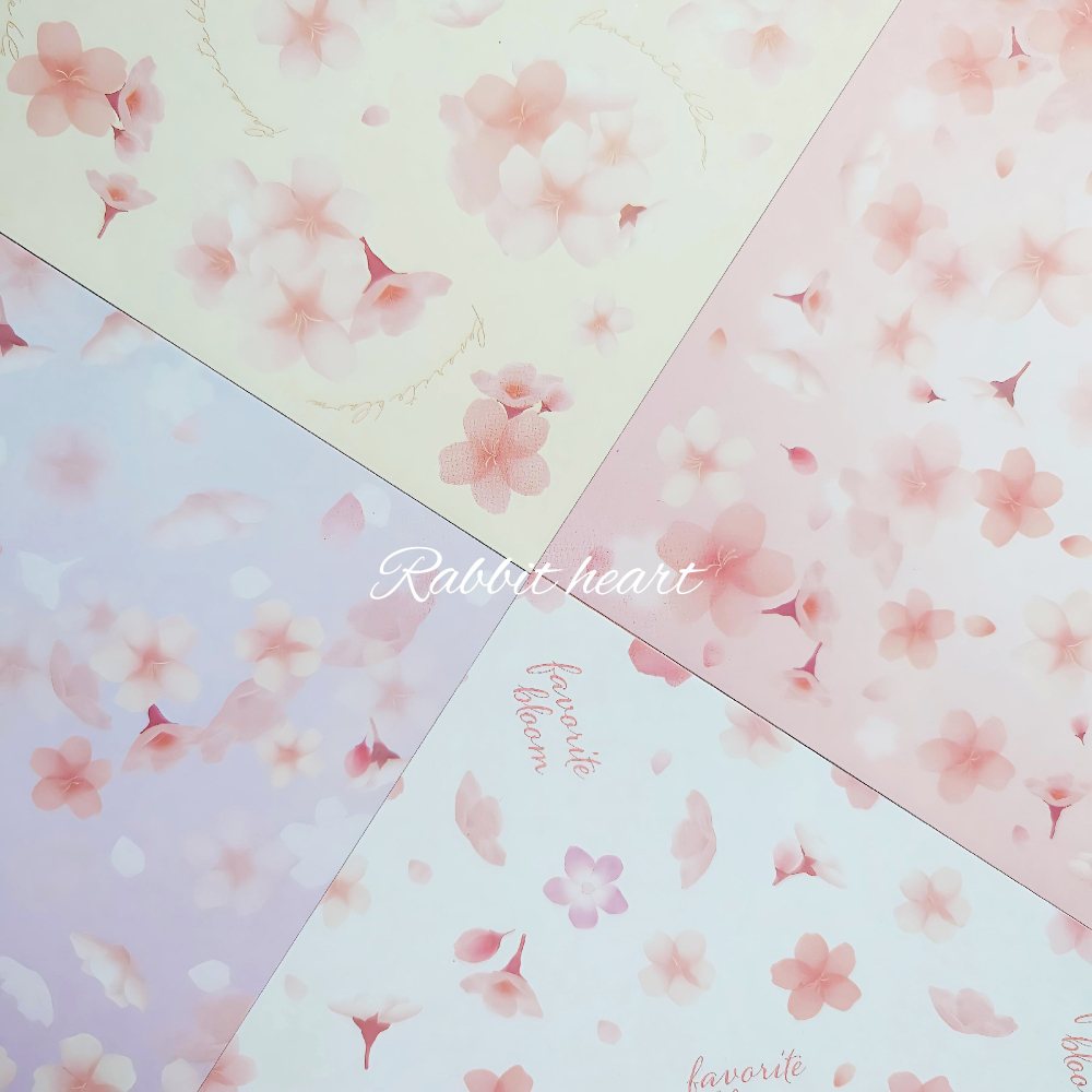 🐰兔子心 日本色紙 大創 DAISO 櫻花季 櫻花 sakura 花瓣 櫻吹雪 春天 櫻巡 柔美 拼貼 素材紙 打底-細節圖3