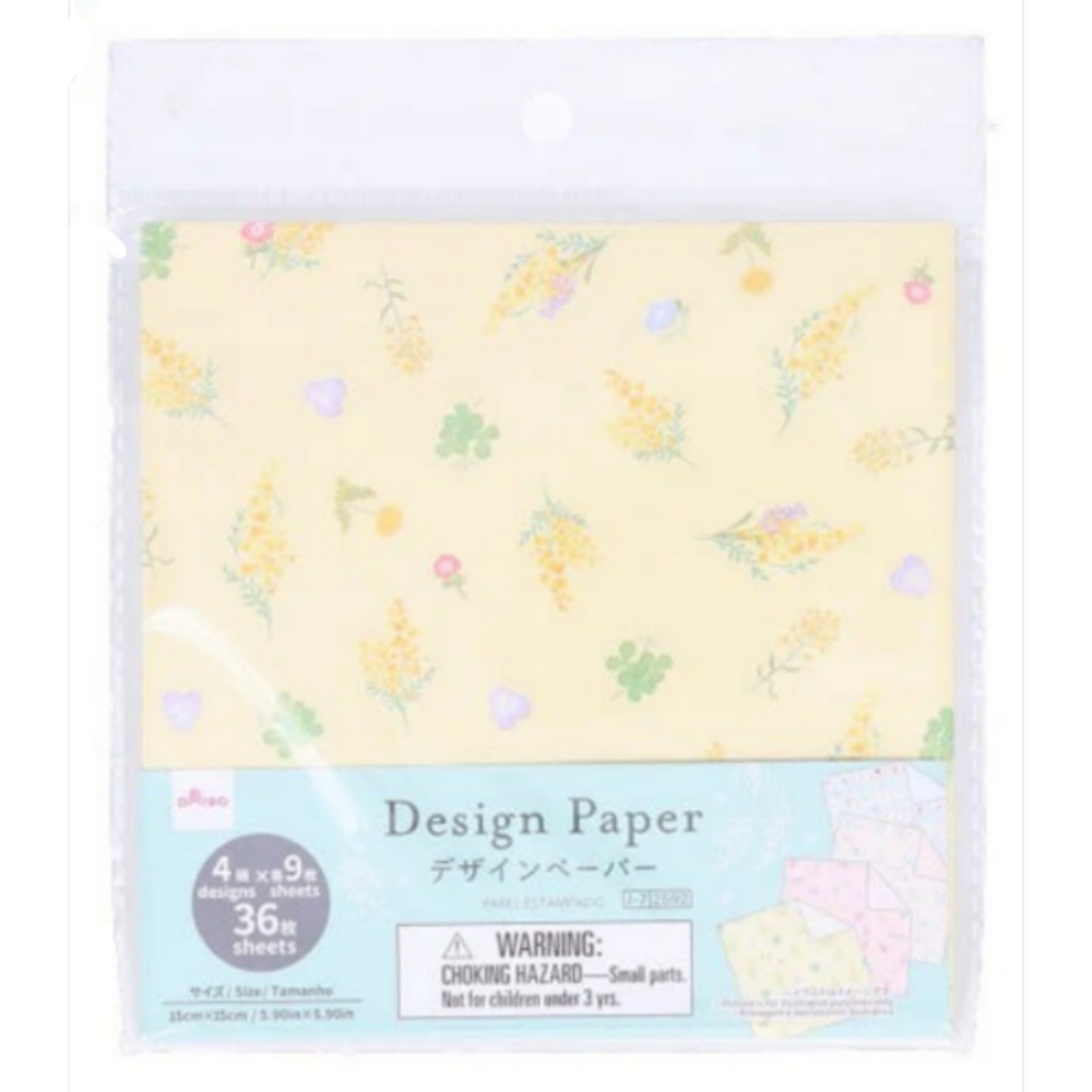 🐰兔子心 日本色紙 大創 DAISO 花磚 女孩 花圈 幸運草 芍藥 銀杏 風鈴木 薰衣草 鬱金香 拼貼 素材紙 打底-細節圖4