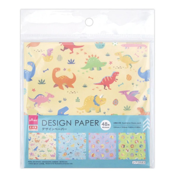 🐰兔子心 日本色紙 大創 DAISO 動物園 羚羊 大象 鱷魚 紅鶴 侏儸紀 恐龍 劍龍 暴龍 拼貼 素材紙 打底-細節圖4