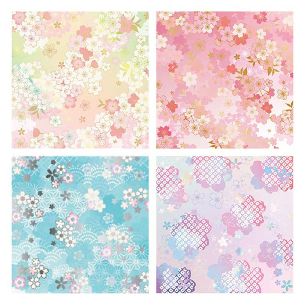 🐰兔子心 日本色紙 amifa 櫻花 花瓣 櫻吹雪 sakura 燙金 炫光 漸層 箔押 素材紙 打底-細節圖4