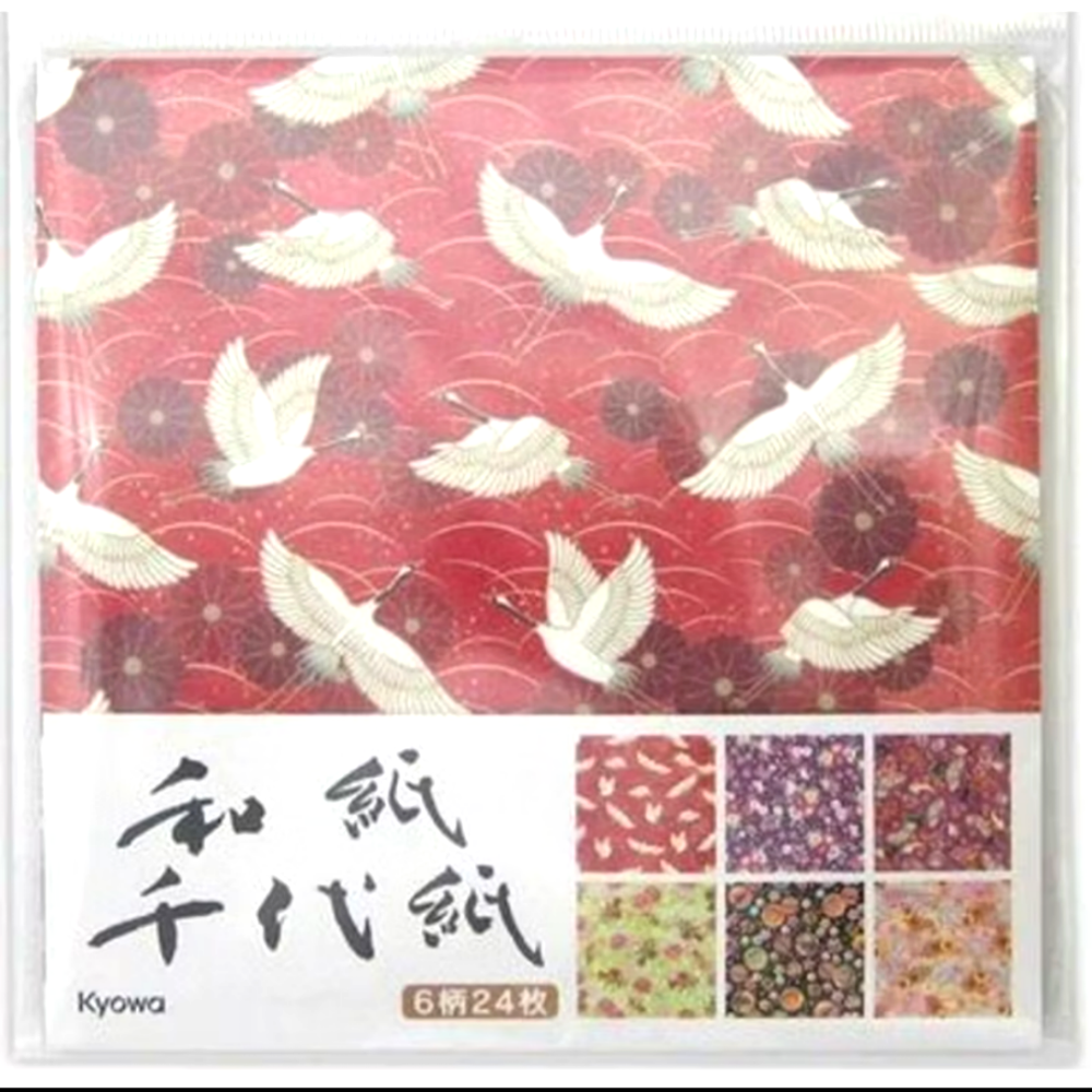 🐰兔子心 日本色紙 協和紙工 和風 千代紙 櫻花 梅花 鶴 波紋 植物 花 扇子 菊 漸層 手帳 拼貼 打底-細節圖3