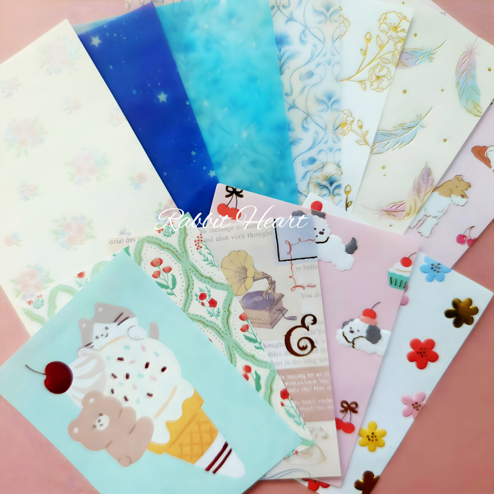 多款🐰兔子心 日本色紙 大創 DAISO 圖樣 碎花 古典 韓國風 羽毛 天空 星空 復古 特殊印刷 素材紙 手作-細節圖8