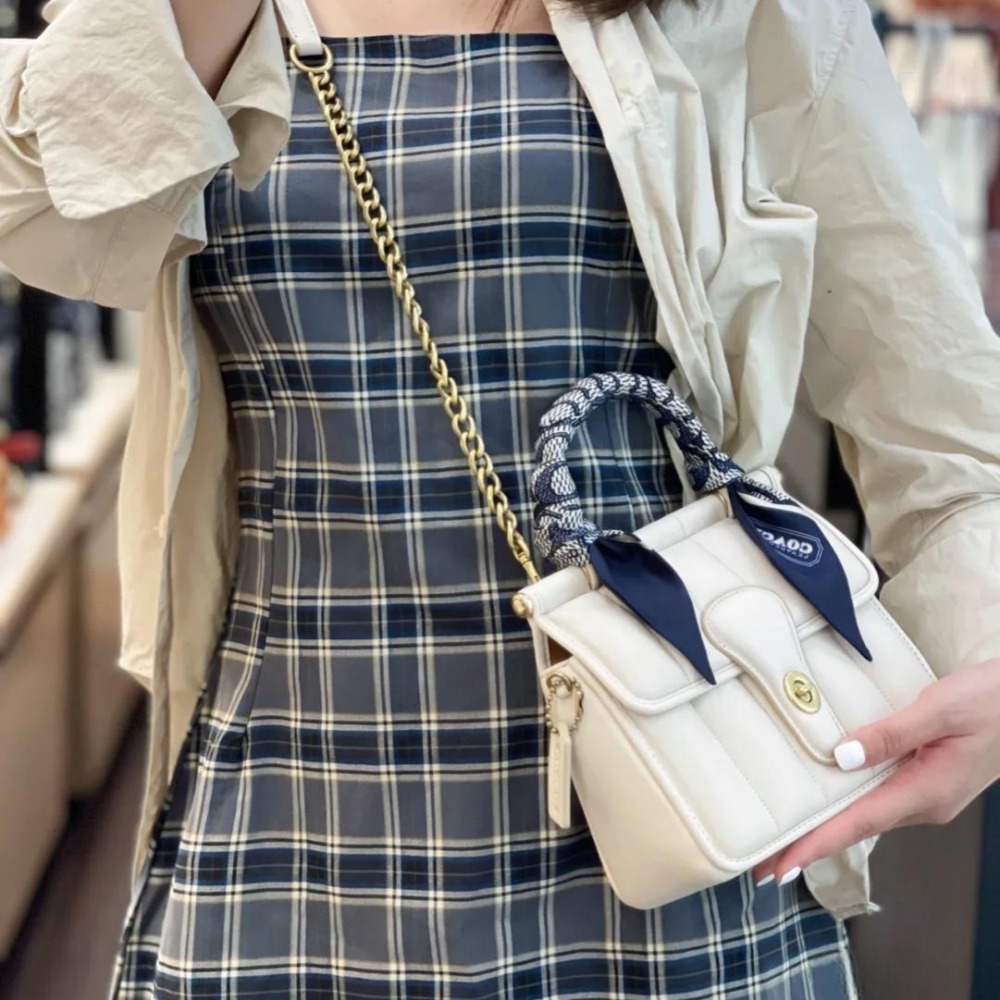 台灣美媽代購 COACH 蔻馳 包包 翻蓋單肩包 側背包 手提包 郵差包 風琴包 馬卡龍配色包包 時尚百搭氣質輕奢款-細節圖5