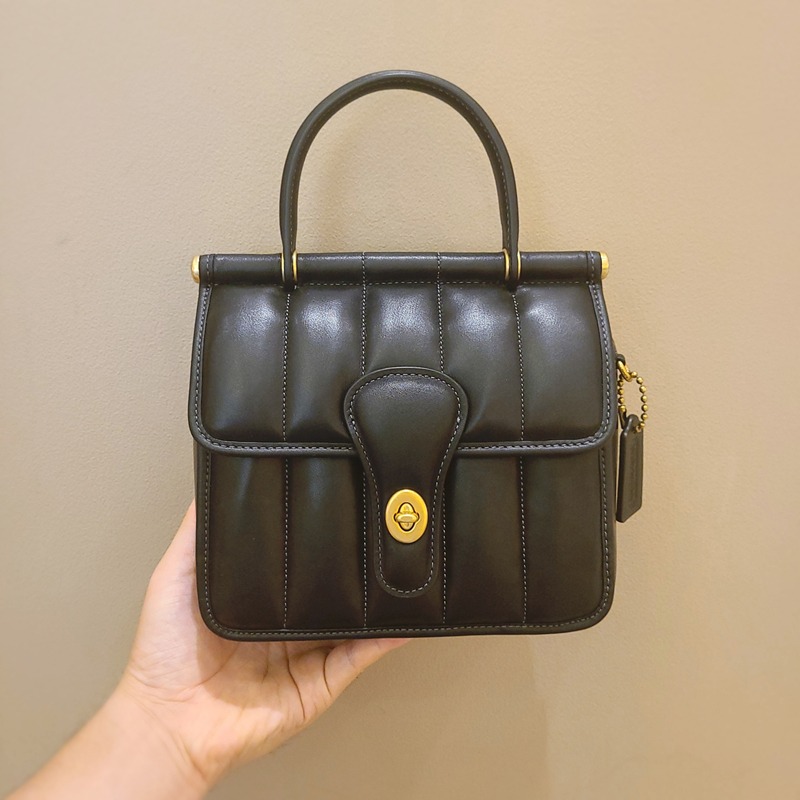 台灣美媽代購 COACH 蔻馳 包包 翻蓋單肩包 側背包 手提包 郵差包 風琴包 馬卡龍配色包包 時尚百搭氣質輕奢款-細節圖8