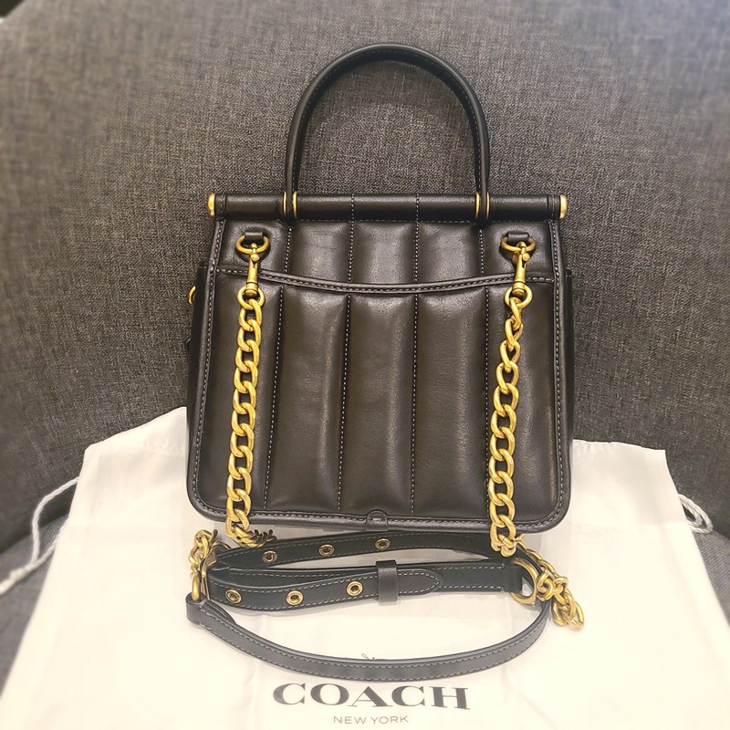 台灣美媽代購 COACH 蔻馳 包包 翻蓋單肩包 側背包 手提包 郵差包 風琴包 馬卡龍配色包包 時尚百搭氣質輕奢款-細節圖9