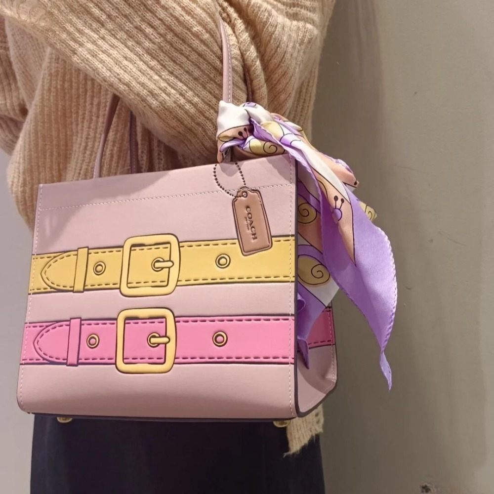 台灣美媽代購 COACH 蔻馳 包包 斜挎包 單肩包 斜背包 郵差包 托特包 CASHIN CARRY款 百搭簡約手提包-細節圖5