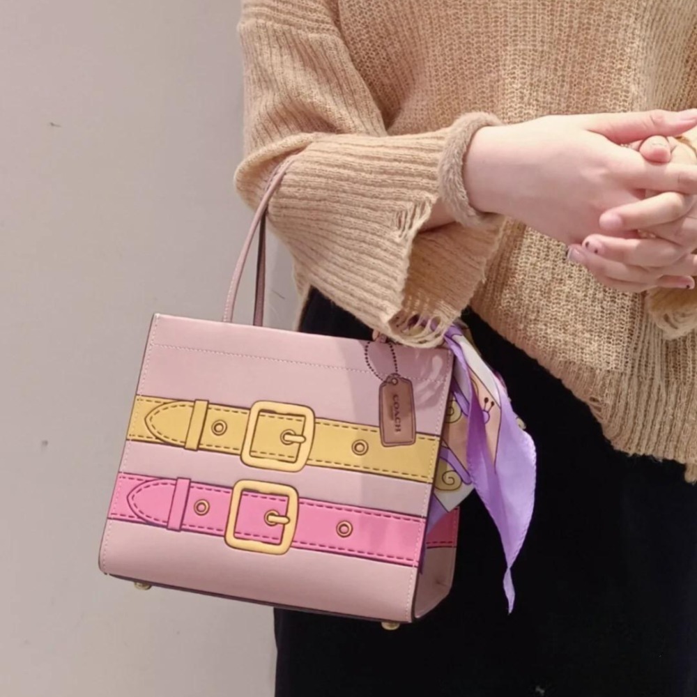 台灣美媽代購 COACH 蔻馳 包包 斜挎包 單肩包 斜背包 郵差包 托特包 CASHIN CARRY款 百搭簡約手提包-細節圖6