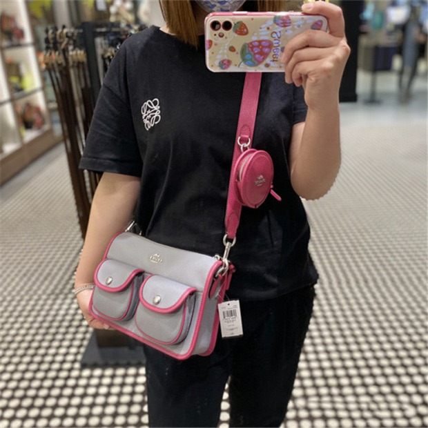 台灣美媽代購 COACH 蔻馳 包包 斜挎包 單肩包 斜背包 郵差包 機車包 零錢包 三合一郵差包 時尚百搭簡約斜挎包-細節圖3