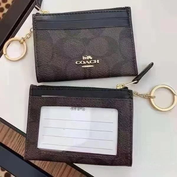 台灣美媽代購 COACH 蔻馳 包包 卡包 零錢包 拉鏈錢包 鑰匙包 經典印花logo拉鏈零錢包 證件包 時尚簡約零錢包-細節圖4