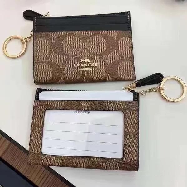 台灣美媽代購 COACH 蔻馳 包包 卡包 零錢包 拉鏈錢包 鑰匙包 經典印花logo拉鏈零錢包 證件包 時尚簡約零錢包-細節圖5