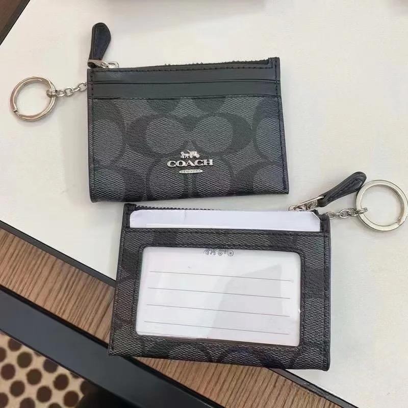 台灣美媽代購 COACH 蔻馳 包包 卡包 零錢包 拉鏈錢包 鑰匙包 經典印花logo拉鏈零錢包 證件包 時尚簡約零錢包-細節圖6
